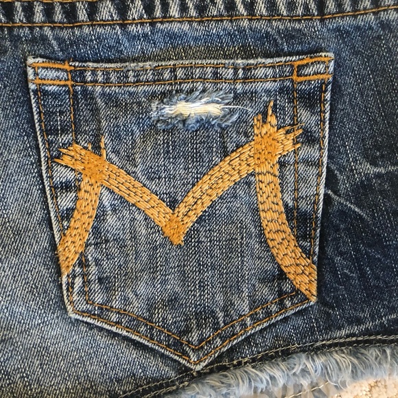 MEK DNM Denim Kroussi Frayed Jean Shorts - Picture 5 of 11